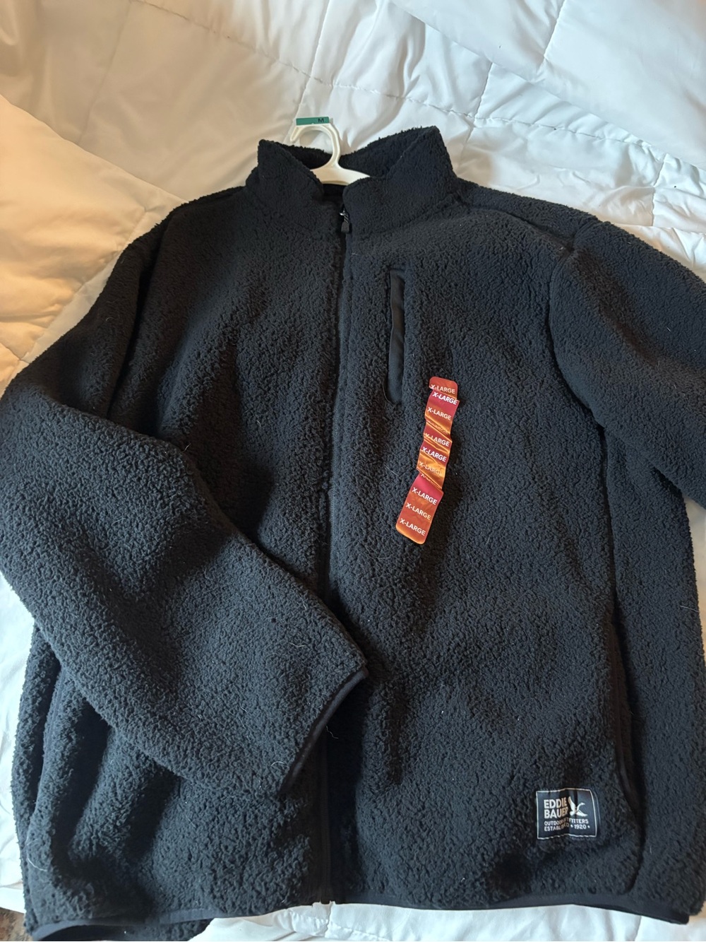 Eddie Bauer Men’s Black Sherpa Fleece Jacket